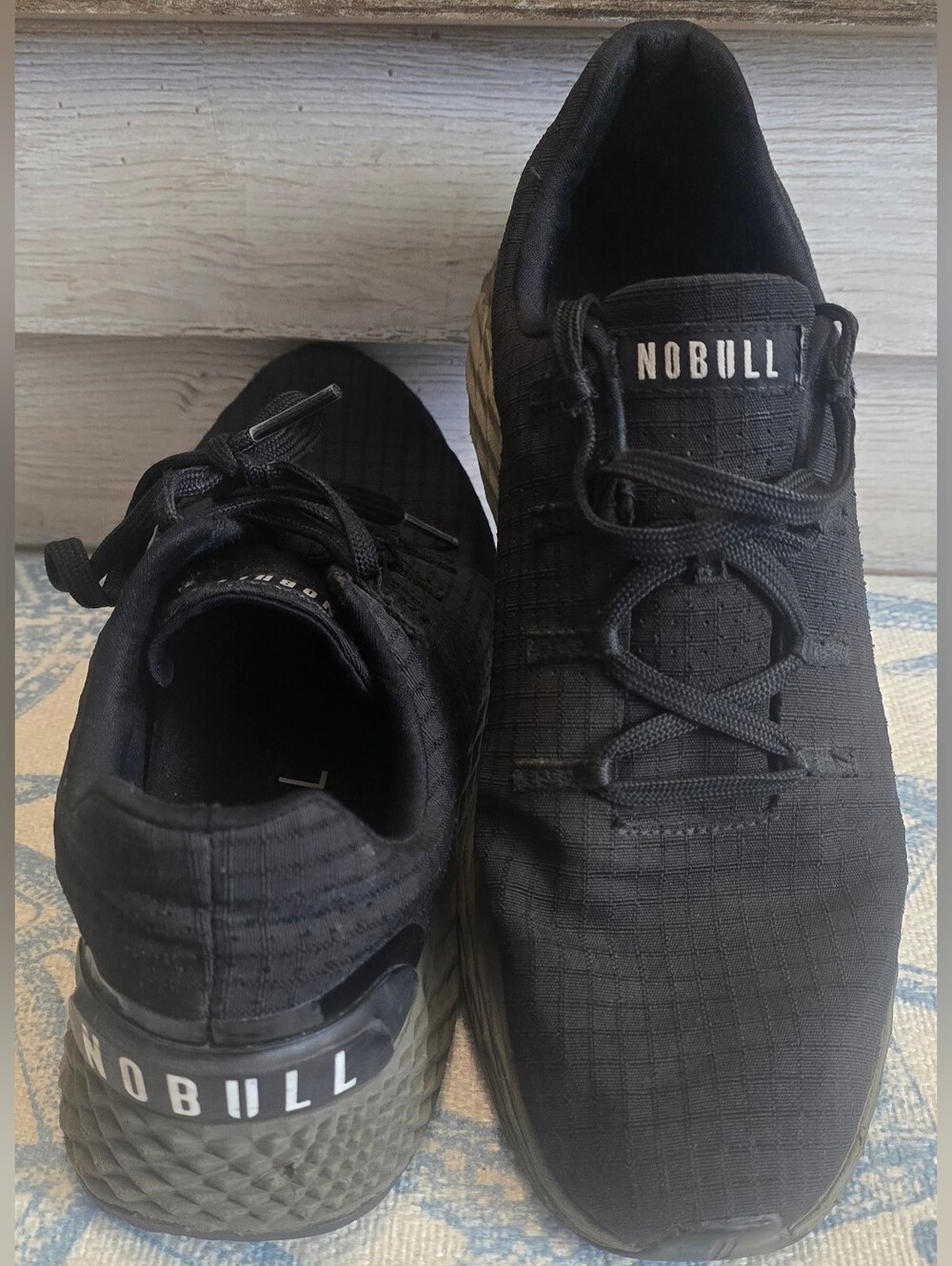 NOBULL Allday 365 (Ripstop) Black Gray Training Running Athletic Shoes Men, 10.5